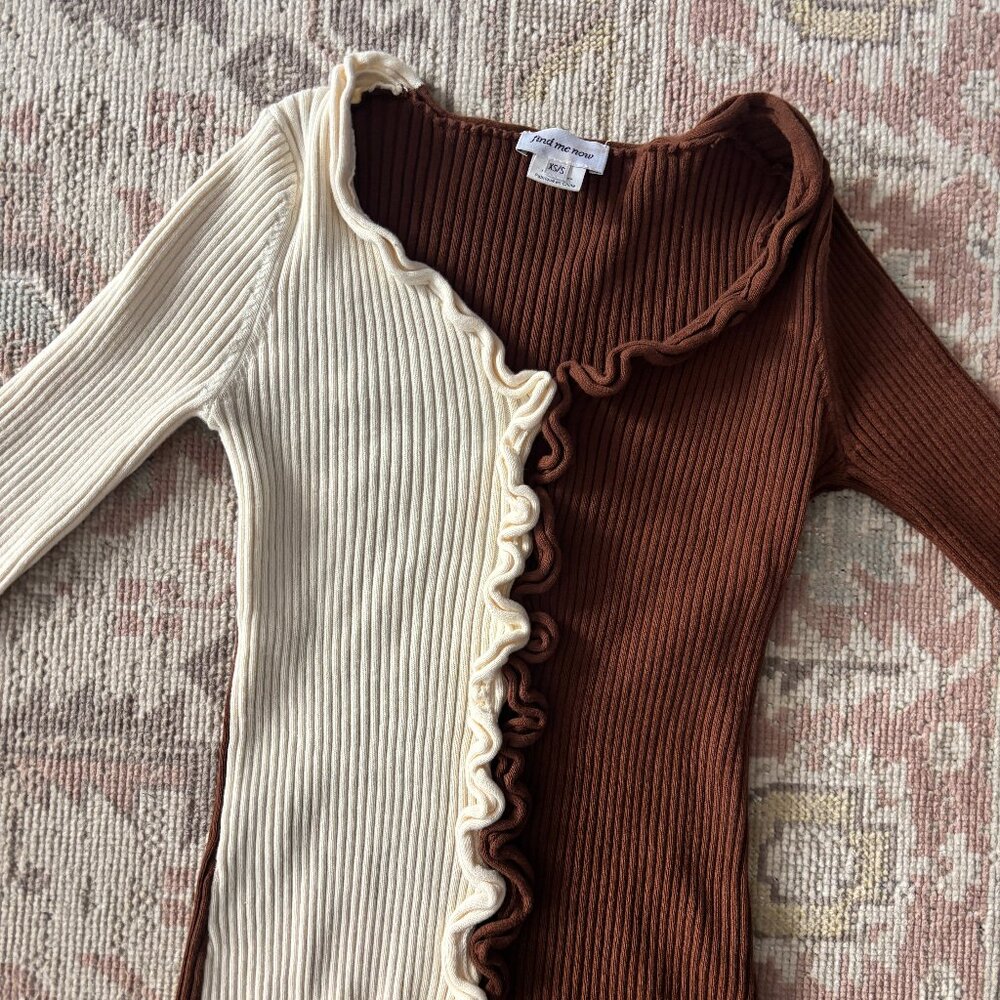 Find me now color block top